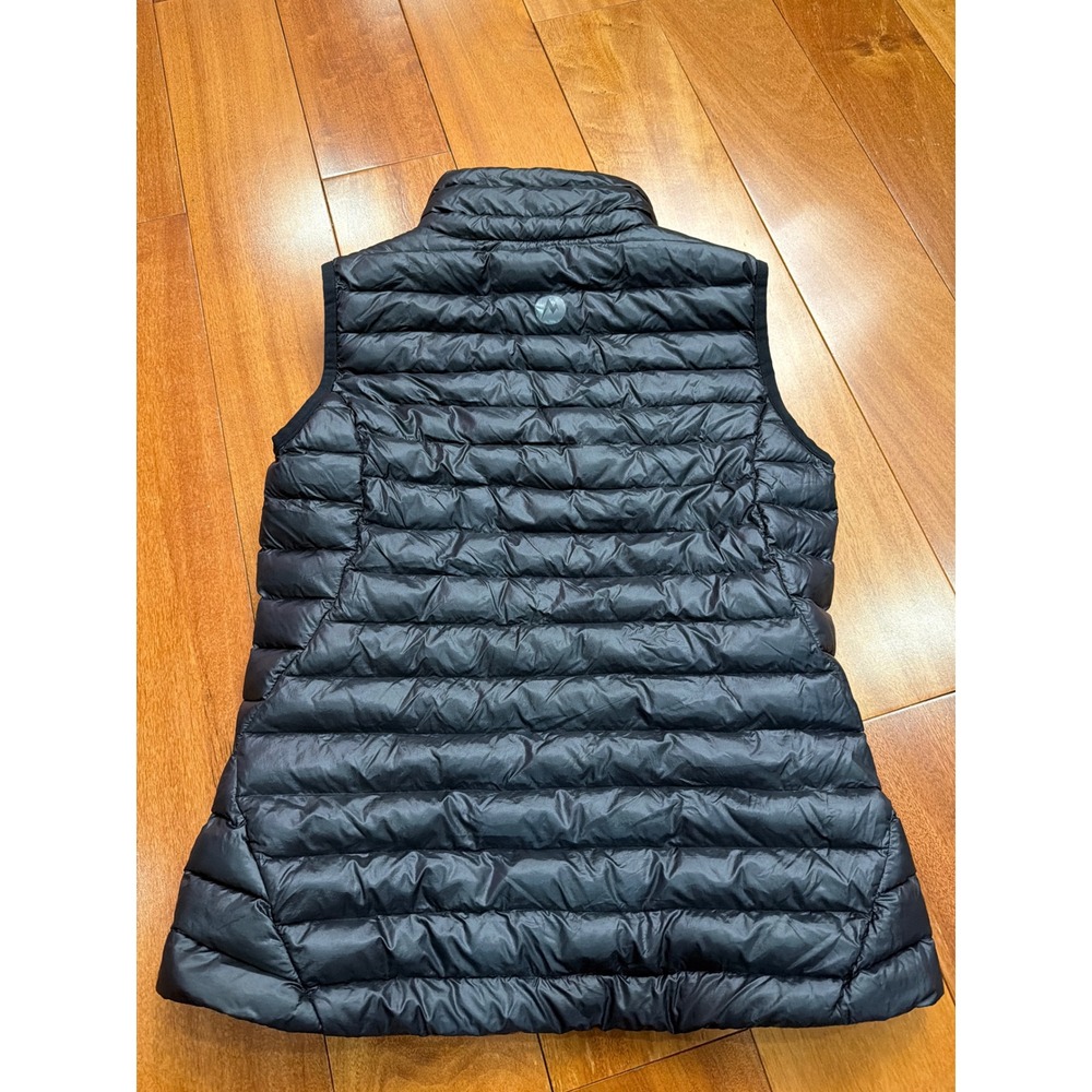 Marmot Womens Black Down Puffer Vest Embroidered CaaS Logo Size S P - Picture 3 of 10